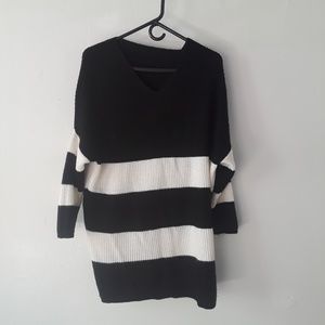 Cozy stripped oversize sweater